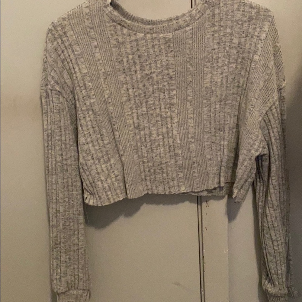 Grey Crop Top
